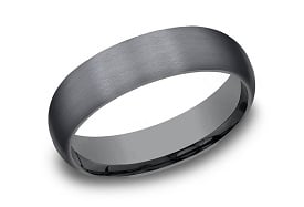 Darkened Tantalum Satin Finish 6mm Wedding Band